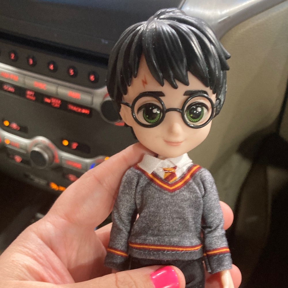 Charming Wizard Doll with Glasses - Black and Gray Harry potter figure